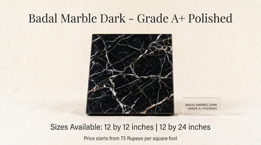 Badal Dark marble tiles 12x12 inch dark marble finish for floors and walls Pakistan