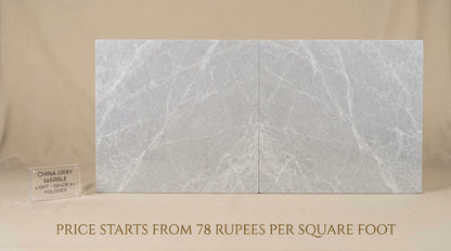 China Gray Light marble tiles 12x12 inch light gray marble finish for floors and walls Pakistan