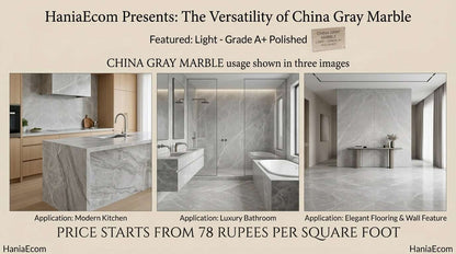 China Gray Light marble tile soft gray marble look wall and floor tile by Hania Ecom