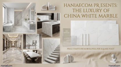 China White marble tile 12x24 inch clean white marble look wall and floor tile by Hania Ecom