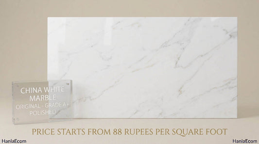 China White marble tiles 12x24 inch bright white marble finish for floors and walls Pakistan