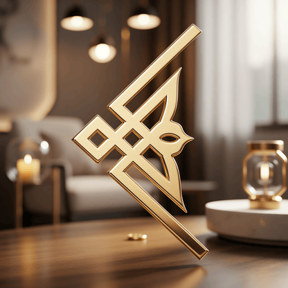 Triangle Shape Corner T3 Design in Golden Color