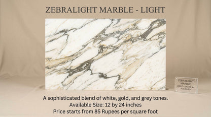 Zebra Light marble tiles 12x24 inch light marble with zebra veining for floors and walls Pakistan