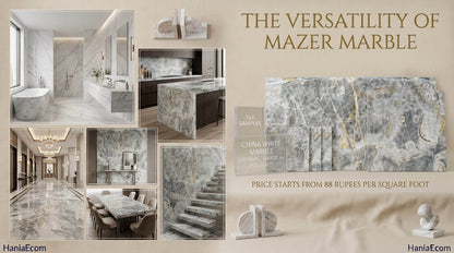 Mazer marble tile 12x24 inch elegant marble look wall and floor tile by Hania Ecom