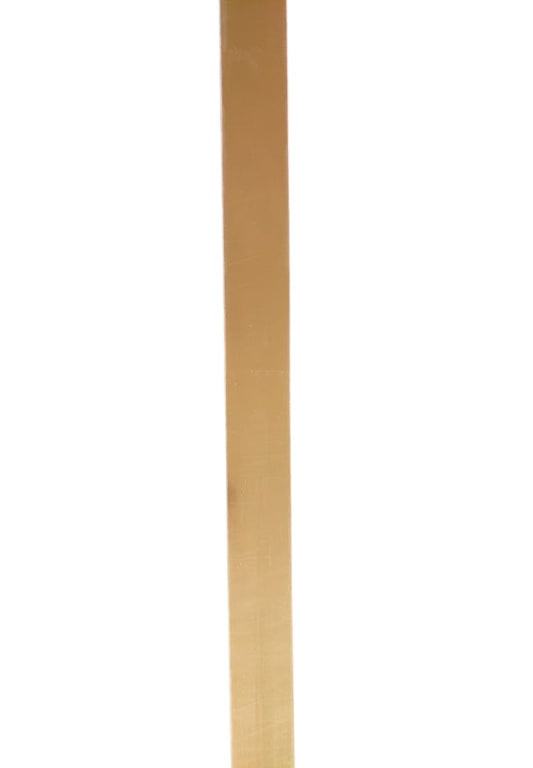 A gold-colored acrylic rod, likely a component of a simple patti-shaped acrylic piece.
