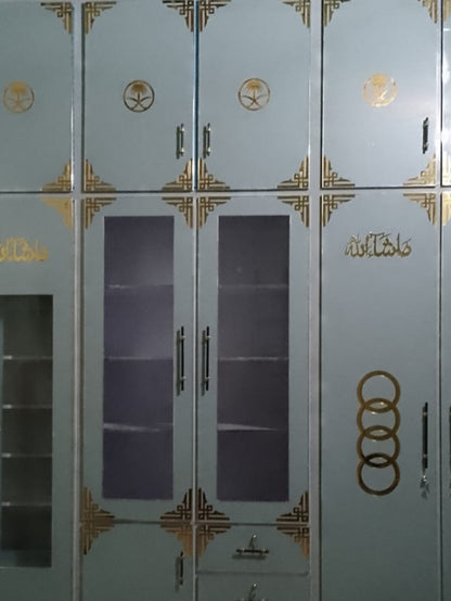 Large wardrobe with triangle shape T-4 design in a room setting
