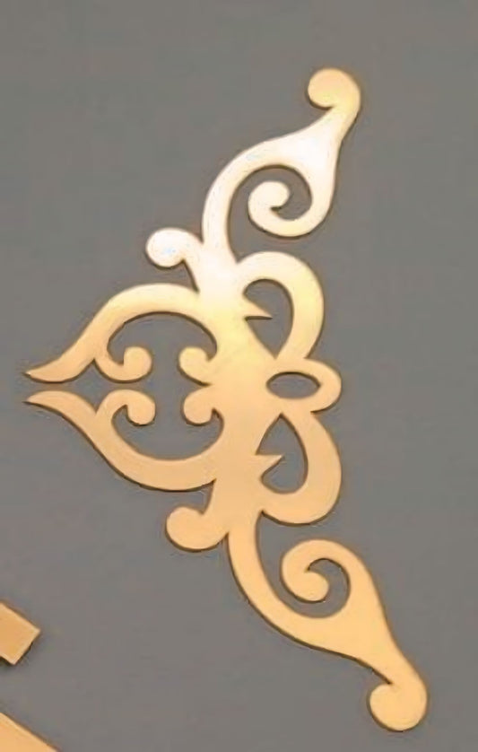 A detailed image of a high-quality, clear triangle-shaped for corner acrylic craft base T-5 design.